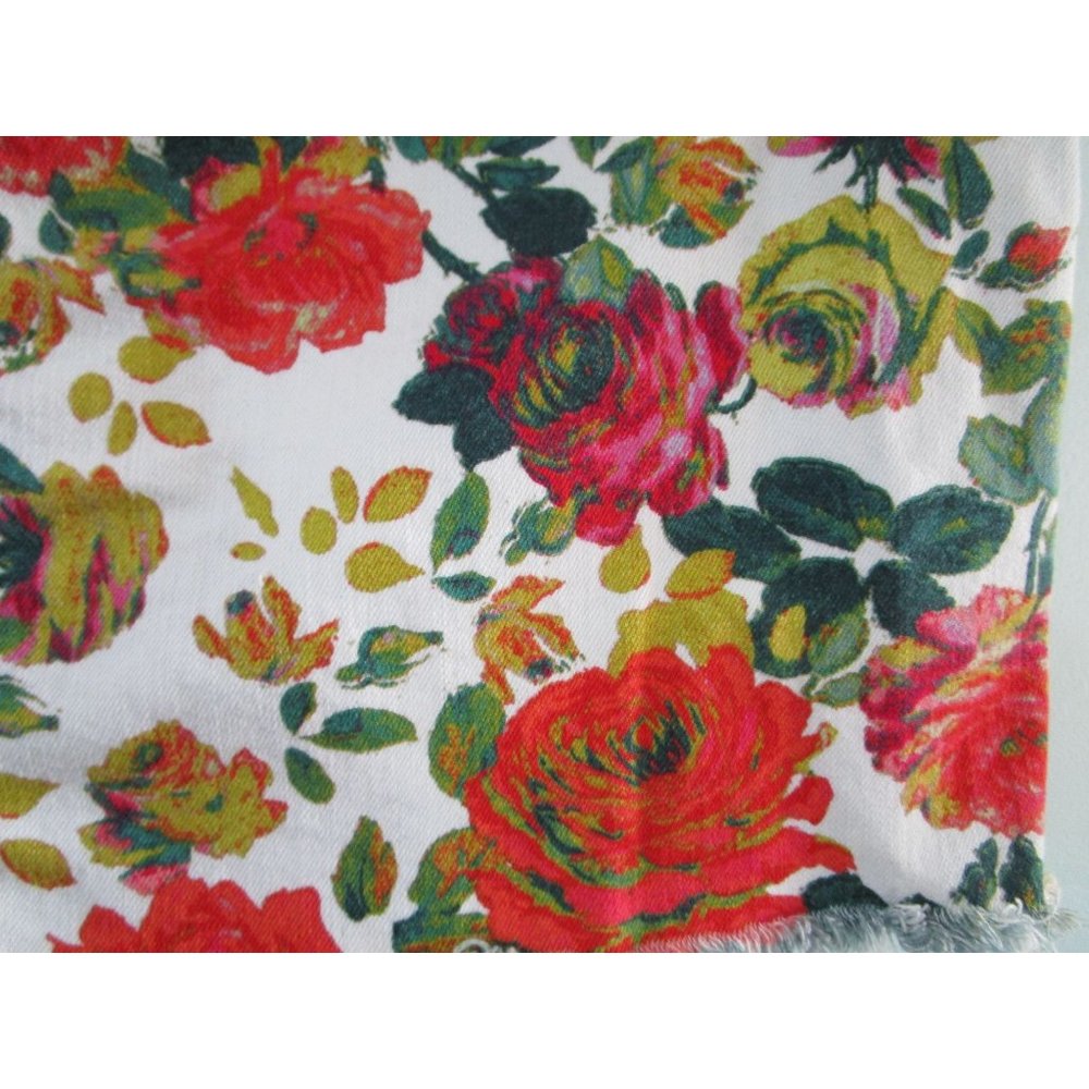 Maeve by Antrhopologie Rose Garden Floral Fringed Hem Skirt Ladies 10 GUC - Picture 15 of 16